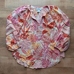 Haute Hippie Pink Floral Boho Top